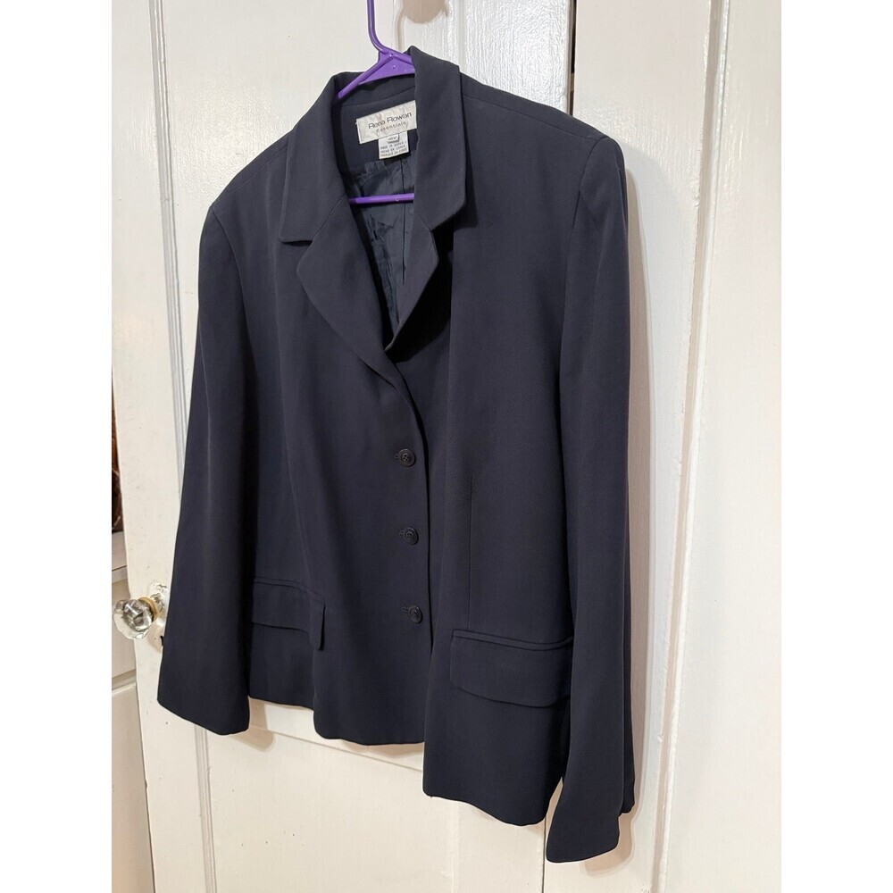Rena Rowan essentials women’s size 18 W black blouse blazer - Picture 2 of 7